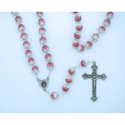 10 mm. Pink Crystals Rosary from Fatima