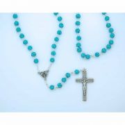 6 mm. Turquoise Crystals Rosary from Fatima