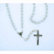 6 mm. Clear Crystals Rosary from Fatima