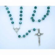 8 mm. Blue Glass Rosary from Fatima