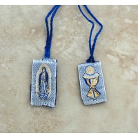 Blue Wool Scapular, Guadalupe - (10 Pack)