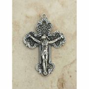 Sterling Silver Crucifix, Filigree, Unknown Origin, 2 1/4 in.