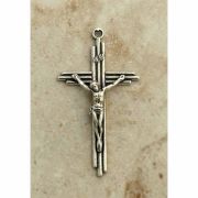 Sterling Silver Crucifix, Unknown Origin, Linear Cross, 2 in.