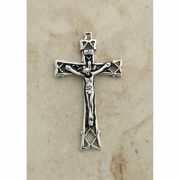 Sterling Silver Crucifix, Lattice Cross, 2 1/4 in.