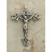Sterling Silver Crucifix, Latin America, Living Vine, 19th Century, 3 in.