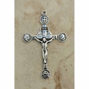 Sterling Silver Crucifix, 19th Century, 2 3/4 in.