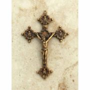 Antique Bronze Crucifix, Gothic, 2 in.