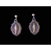 Sterling Silver Earrings, Miraculous Medals