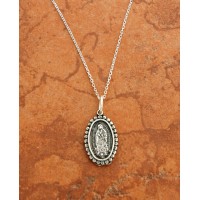 Sterling Silver Guadalupe on Sterling Silver Chain