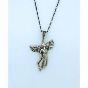 Sterling Silver Necklace, Elegant Angel, 18 in. Sterling Silver Chain