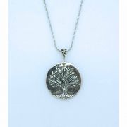 Sterling Silver Necklace, Tree of Knowledge, 18 in. Sterling Silver Chain