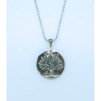 Sterling Silver Necklace, Tree of Knowledge, 18 in. Sterling Silver Chain