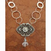 Sterling Silver Filigree Madonna on Sterling Silver Chain