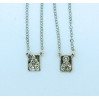 Sterling Silver Scapular, 7/16 in. Medals