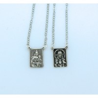 Sterling Silver Scapular, 9/16 in. Medals