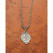 Sterling Silver Scapular Medal on Sterling Silver Chain