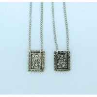 Sterling Silver Scapular, 11/16 in. Medals
