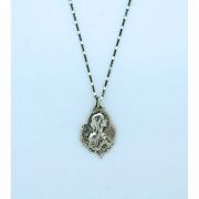 Sterling Silver Necklace, Madonna Medal, 18 in. Sterling Silver Chain