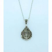 Sterling Silver Necklace, French Notre Dame, 18 in. Sterling Silver Chain