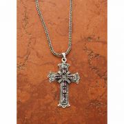 Sterling Silver and Amethyst Cross on Sterling Silver Chain