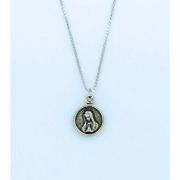 Sterling Silver Necklace, Tiny Guadalupe, 16 in. Sterling Silver Chain