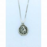 Sterling Silver Necklace, Tiny St. Anthony Medal, 16 in. Sterling Silver Chain