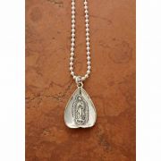 Sterling Silver Guadalupe Medal on Sterling Silver Chain