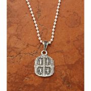 Sterling Silver Travelers Medal on Sterling Silver Chain
