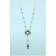 Sterling Silver Necklace, Seven Sorrows Medal, 18 in. Sterling Silver Chain
