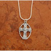 Sterling Silver Four Way Medal w/ Holy Spirit on Sterling Silver Chain