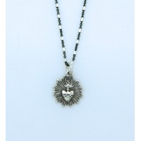 Sterling Silver French Heart on Sterling Silver Chain