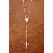 Sterling Silver Rosary Necklace w/ Clasp