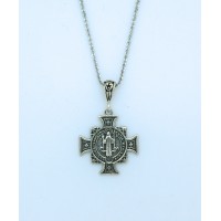 Sterling Silver St. Benedict Medal on Sterling Silver Chain