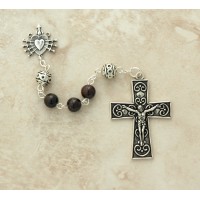 Sterling Silver Rosary, Garnet