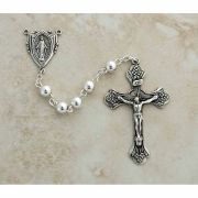 Sterling Silver Rosary, 6 mm.