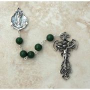Sterling Silver Rosary, Jade