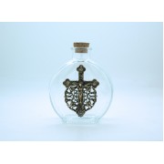 Vintage Style Holy Water Bottle, Crucifix
