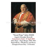 St. Pope John XXIII Canonization Holy Card - (50 Pack)