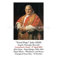 50pk St. Pope John XXIII Canonization Bulk Holy Prayer-Card - (50 Pack)