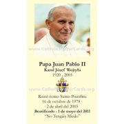 Spanish St. Pope John Paul II Prayer Card - (50 Pack)