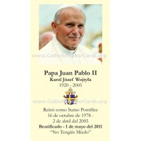 50pk Spanish St. Pope John Paul II Bulk Prayer-Cards - (50 Pack) 50pk Spanish St. Pope John Paul II Bulk Prayer-Cards - (50 Pack)