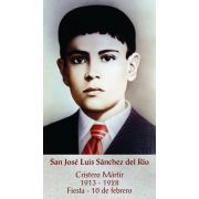 Spanish St. Jose Luis Sanchez del Rio Prayer Card - (50 Pack)