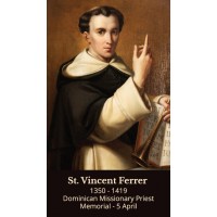 50pk St. Vincent Ferrer Bulk Prayer-Cards - (50 Pack)