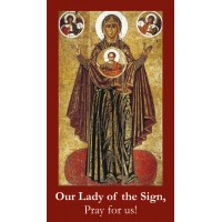 50pk Our Lady of the Sign Bulk Prayer-Cards - (50 Pack)