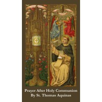 50pk St. Thomas Aquinas Prayer After Holy Communion Bulk Prayer-Cards - (50 Pack)