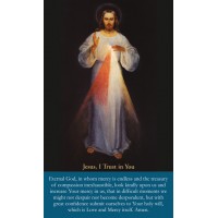 50pk NEW Large Print Divine Mercy Bulk Prayer-Cards - (50 Pack)