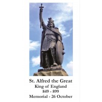 50pk St. Alfred the Great Bulk Prayer-Cards - (50 Pack)