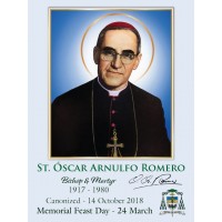 50pk Commemorative St. Oscar Romero Canonization Holy Bulk Prayer-Cards - (50 Pack) 50pk Commemorative St. Oscar Romero Canonization Holy Bulk Prayer-Cards - (50 Pack)