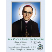 50pk Spanish Special Limited Edition Collector's Series Commemorative St. Oscar Romero Canonization Holy Bulk Prayer-Cards - (50 Pack)