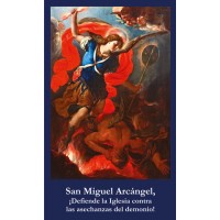 50pk St. Michael the Archangel Spanish Bulk Prayer-Cards - (50 Pack)